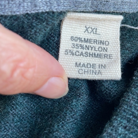 Dark teal Weatherproof wool/cashmere blend sweater - Picture 6 of 7